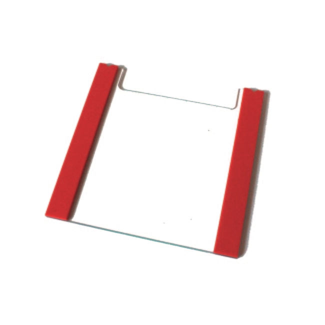 X2 PLAQUE VERRE 10 X 10CM ENCOCHE - AMS Labo